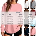 thumbnail image 3 of Sweatshirts for Women Casual Pullover Long Sleeve Side Slit Pocket Crewneck Loose Fit Classic Tops, 3 of 6