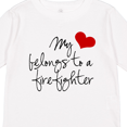 thumbnail image 4 of Inktastic My Heart belongs firefighter Girls Long Sleeve Toddler T-Shirt, 4 of 5