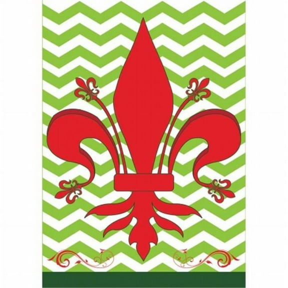 Jozie B 584 Chevron Flag, Red & Green - Large