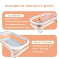 thumbnail image 3 of StarZe Folding Baby Bathtub, Intelligent Temperature Design, Ages 0-36 Months(Pink+Pad)., 3 of 9