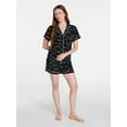 thumbnail image 5 of Joyspun Women's Dreamy Soft Collection Notch Top and Shorts Pajama Set, 2-Piece, Sizes XS-3X, 5 of 7
