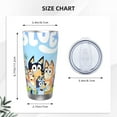 thumbnail image 4 of Masiiu Bluey Print 20OZ Car Cup for Travel, Insulated Stainless Steel Cup, Leak-Proof Lid with Straw and Direct Drinking Opening-Straw Two-piece Set, 4 of 8