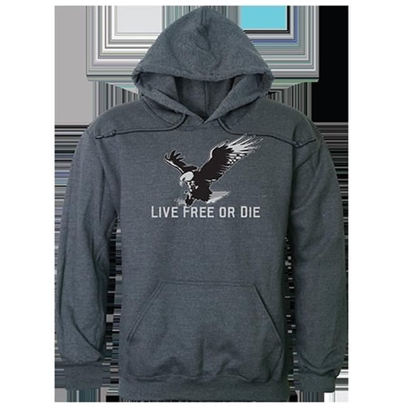 Live Free Graphic Pullover Sweatshirt, Heather Charcoal - 2XL
