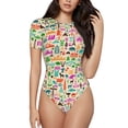 thumbnail image 1 of Balery Travel Body de cuello redondo de manga corta para mujer Tops de manga corta Tops básicos-X-Large, 1 of 7