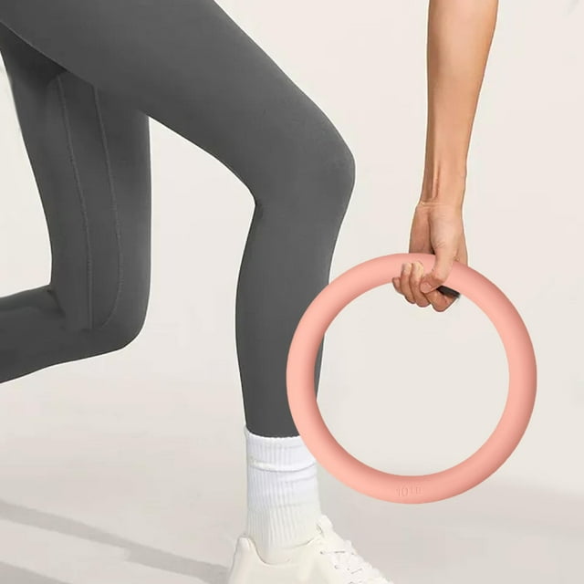 Anillo de potencia de 10 libras para entrenamiento de cuerpo completo en casa, gimnasio, anillo de peso ergonómico, pesa rusa para entrenamiento de rosa claro