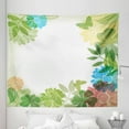 thumbnail image 1 of Green Flower Tapestry, Floral Pattern Wildflowers Leaves and Butterflies Nature Inspired Illustration, Fabric Wall Hanging Decor for Bedroom Living Room Dorm, 5 Sizes, Multicolor, by Ambesonne, 1 of 1