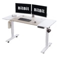 thumbnail image 1 of bilbil Bureau Debout Électrique à Hauteur Réglable de 55 x 24 Pouces, Bureau Debout pour Bureau à Domicile Intelligent - Réglages de Mémoire - Dessus Solide - Construction à Double Poutre - Technologie Anti-Collision, 1 of 4