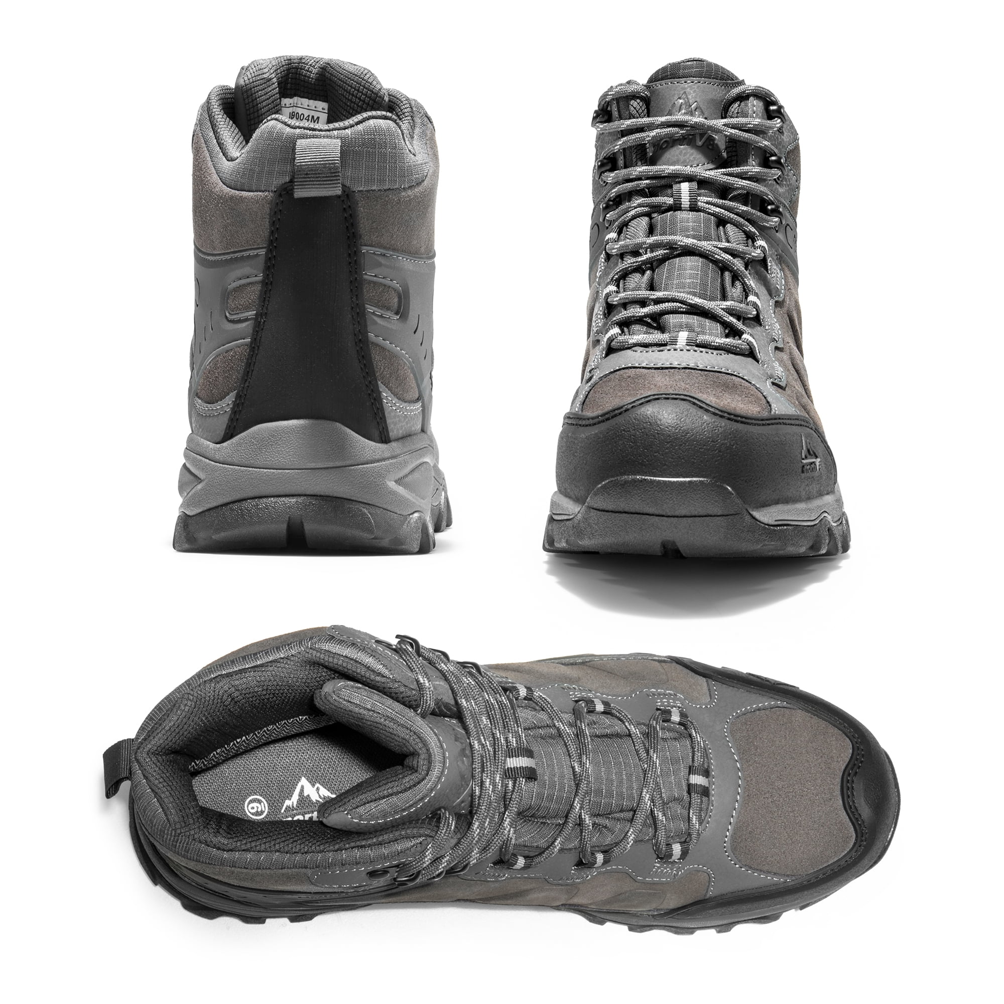 NORTIV 8 Men's Waterproof Hiking Boots Outdoor Mid Trekking Lightweight Mountaineering Shoes