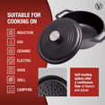 thumbnail image 5 of Victoria 4-Quart Cast Iron Dutch Oven with Lid and Dual Loop Handles, Seasoned with Flaxseed Oil, Made in Colombia, 5 of 6