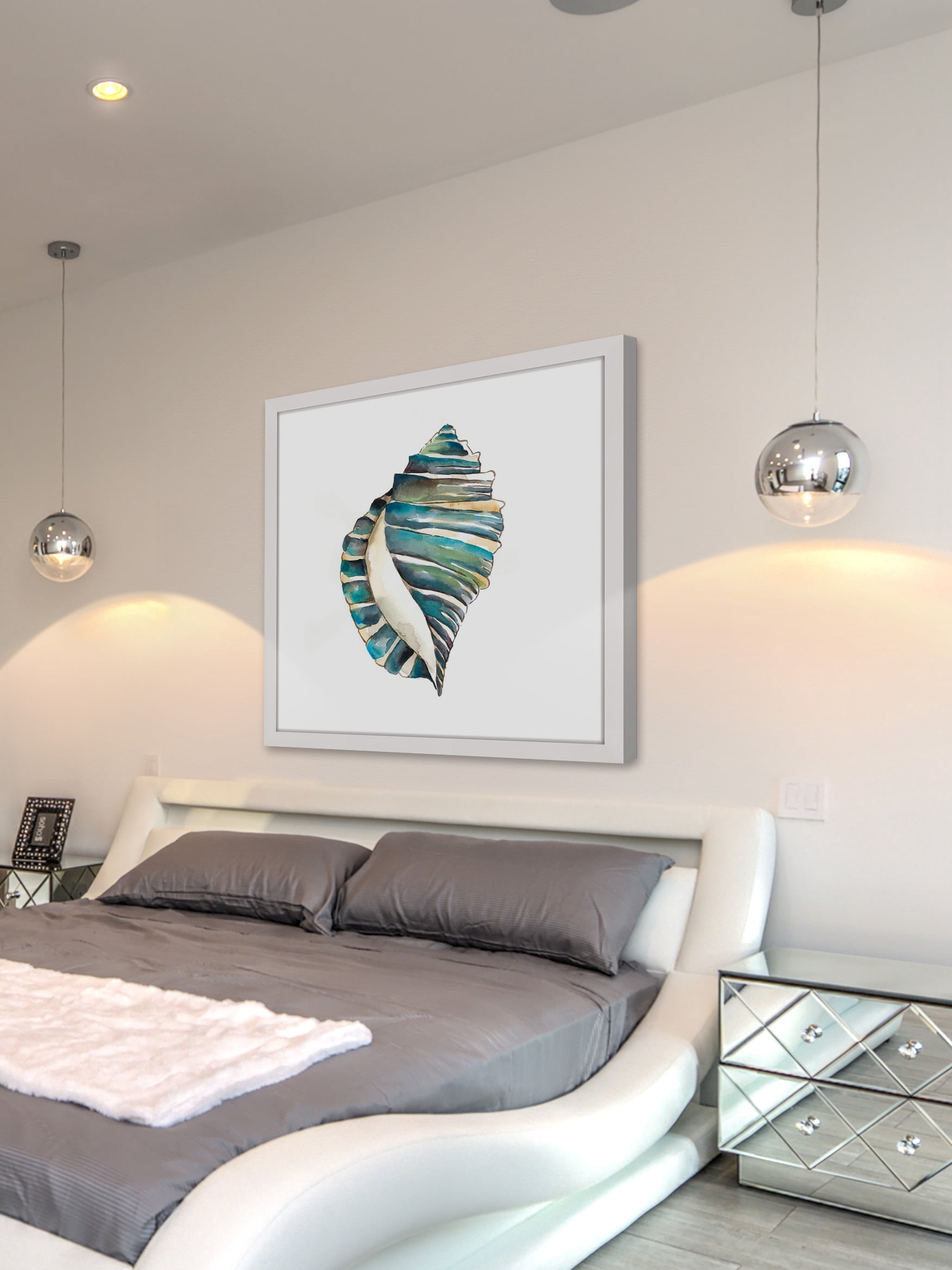 "Aquarelle Shells I" Framed Painting Print