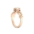 thumbnail image 3 of 14K Rose Gold 1.50 CT natural peach/pink VS Morganite Ring Flower Leaves Designer, 3 of 4