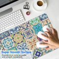 thumbnail image 4 of Long Mouse Pads for Desk,Multicolor Ethnic Geometric Patchwork Desk Mats on Top Of Desks, Desk Mouse Pad Extra Large with 3mm Non-Slip Base and Stitched Edge for Gaming,Work,Home 35.4"x15.7", 4 of 5