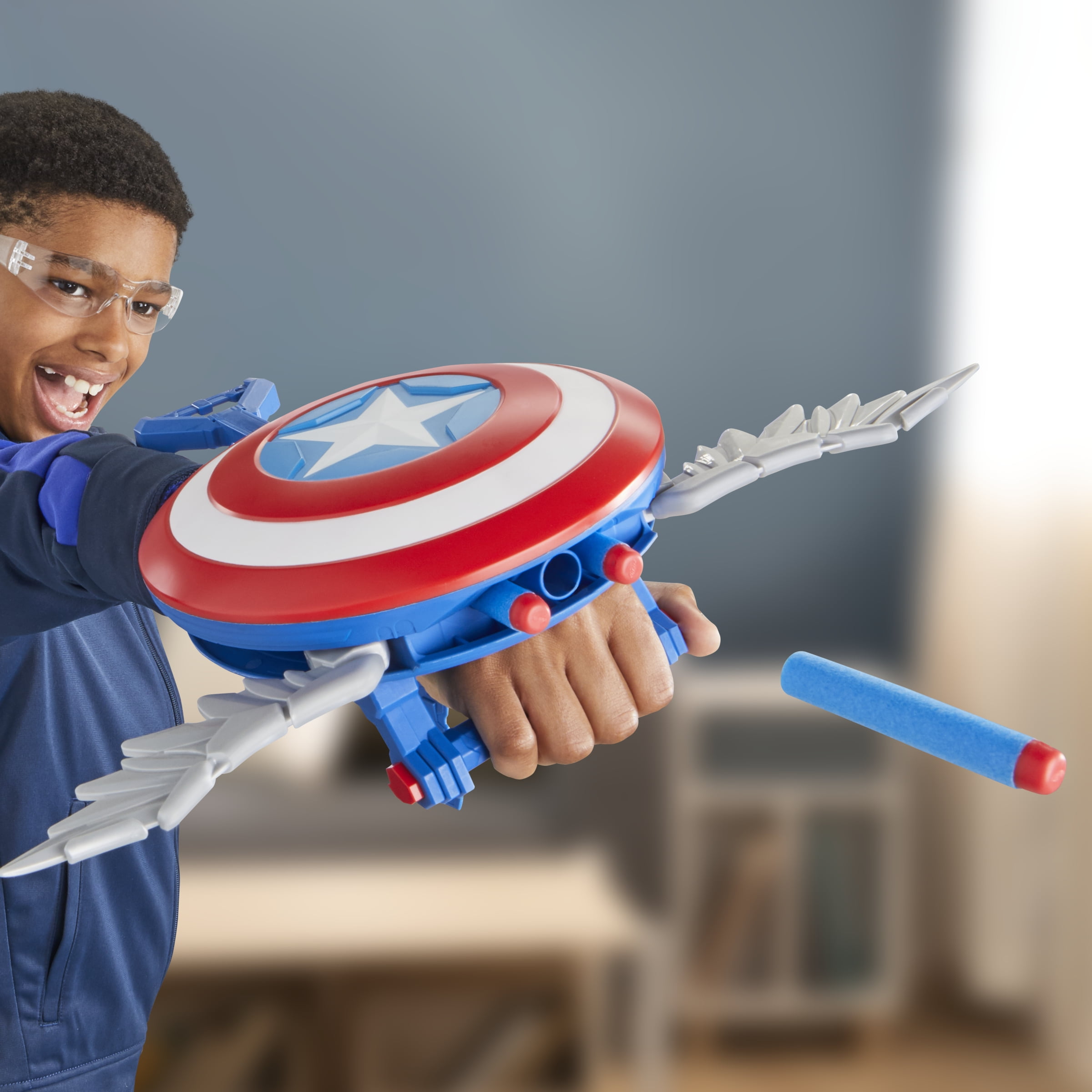 Marvel Studios Captain America Brave New World NERF Skyshot Blaster, Halloween Costume Accessory