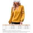 thumbnail image 5 of Suéteres casuales ajustados, suéter con cuello en V, suéter con cremallera, suéter con cuello en V para mujer, valor excepcional, 5 of 5