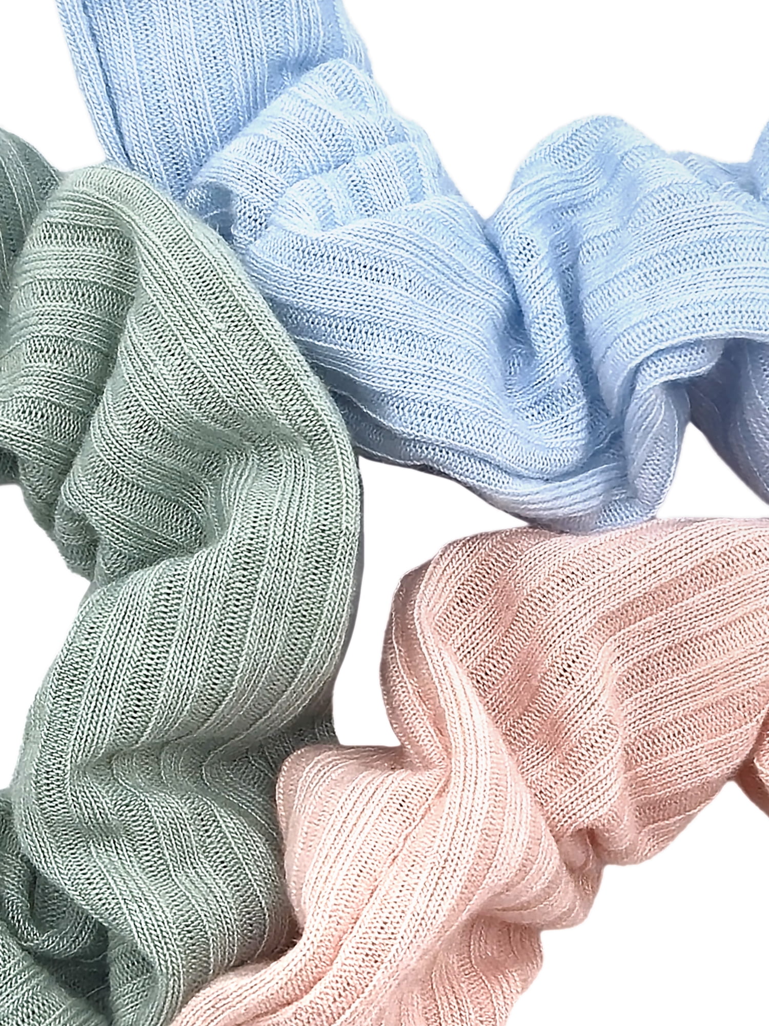 Time and Tru Women's Ribbed Hair Ties, 10-Pack, Multi-Color Ribbed
