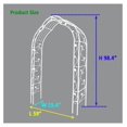 thumbnail image 3 of Metal Garden Arch, Assembly Garden Arbor Trellis Climbing Plants Support Rose Arch Outdoor Arch Wedding Arch Party Events Archway (W59'' x H98.4'', White), 3 of 6