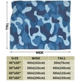 thumbnail image 5 of Dark Blue Camo Decor Design Soft Throw Blanket,Vivid Military Camouflage Flannel Blanket Gifts for Kids Boys Girls Men Women Camping Traveling Couch Bed 60" X 80", 5 of 6