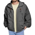thumbnail image 5 of Homeyce Men's UPF 50+ Sun Protection Hoodie Jacket Lightweight Zip Up Windbreaker Jacket with Pocket Uv Fishing Athletic Running Coats Upf 50+ Long Sleeve Sun Shirts,Gray 3XL, 5 of 5