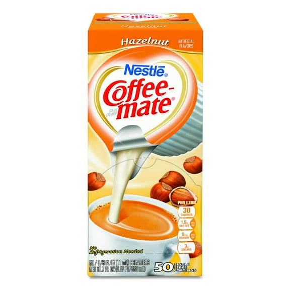 Coffee-mate Liquid Creamer Singles - Hazelnut - 50 ct