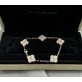 thumbnail image 4 of 2 Ct Round Cut Moissanite Women's Flower Bracelet 14K White Gold Plated, 4 of 4