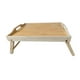 thumbnail image 3 of Mesa auxiliar de bambú con patas plegables para cama, mesa auxiliar para café, té, portátil, bandeja de desayuno para dibujar, trabajar, ver películas, 3 of 8