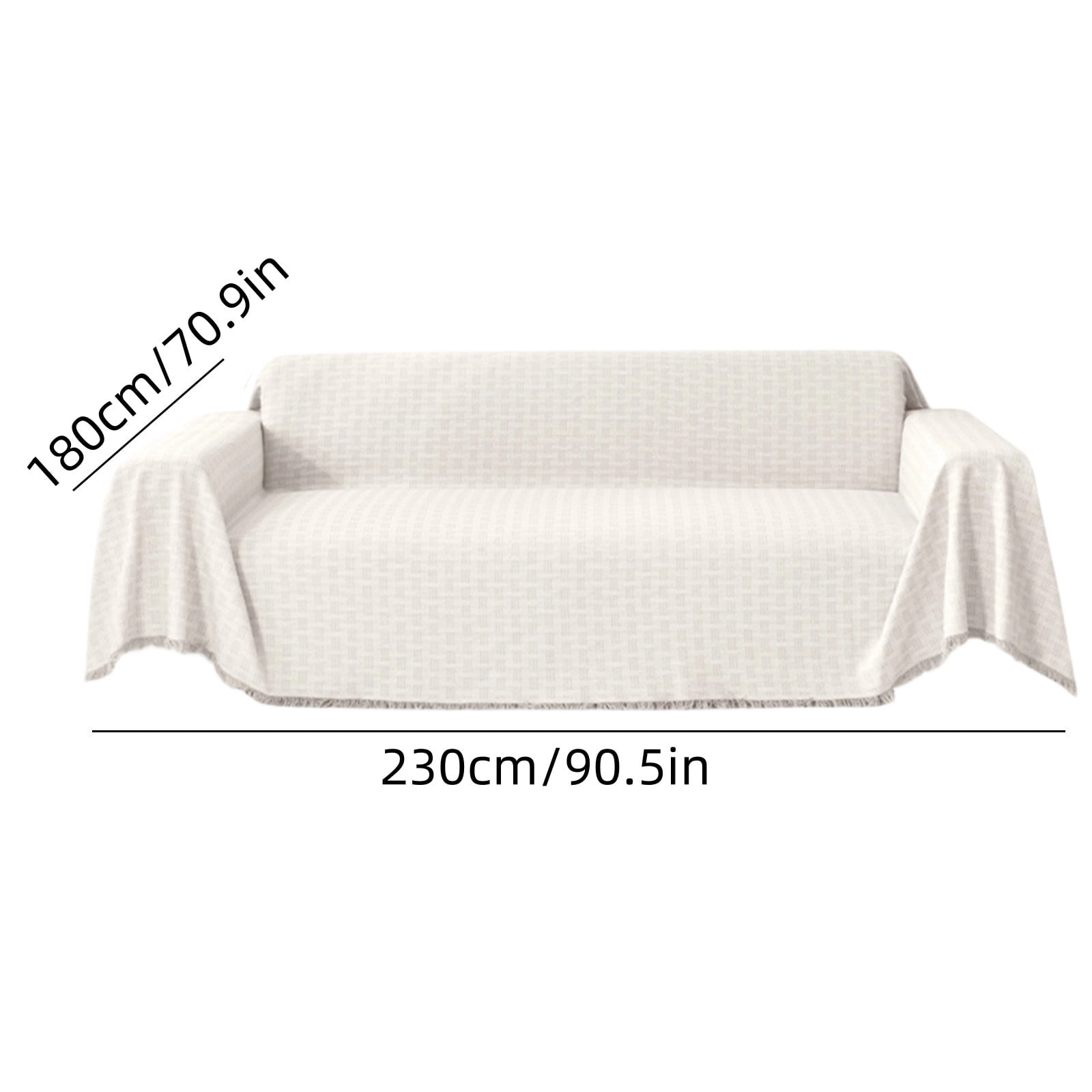Sofa Cover,180x230CM Reversible Sofa Slipcover,Polyester Material with Pet Protection Design,Decorative for Living Room Furniture Use(Beige)
