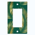 thumbnail image 5 of Metal Light Switch Plate Cover Tropical Jungle Palm Leaves Yellow Green JGL009, 5 of 13
