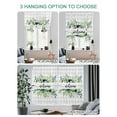 thumbnail image 4 of Eucalyptus Tie Up Curtains for Windows 45 Inch Length Balloon Curtains Kitchen Adjustable Balloon Window Shade Sage Green Botanical Flower Plaid Check Tie Up Valance Bathroom Curtain Window 52"x45", 4 of 6