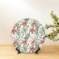 thumbnail image 6 of Salouo Lilies Flowers Pattern Bone China Decorative Plate,Holiday Decor Decorative Ceramic Plates with Stand Elegant Home DéCor for Hallway/Living Room/Bedroom-6in, 6 of 6