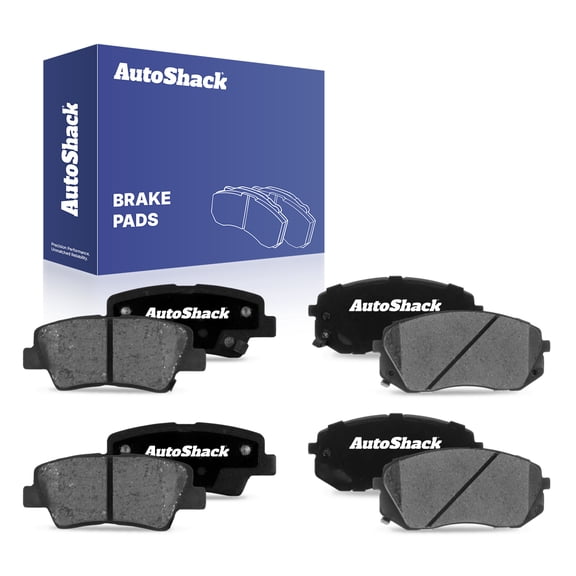 AutoShack Front & Rear Ceramic Brake Pad Set | Replacement for 2016 Hyundai Sonata | 8-PC