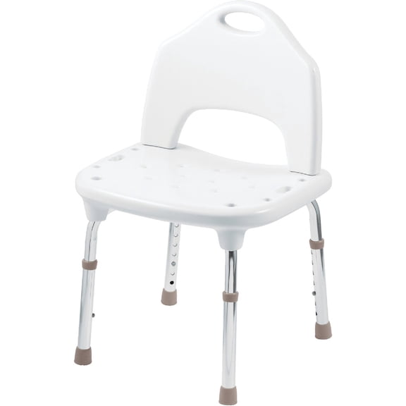 Moen DN7060 Home Care 22-Inch W x 19.25-Inch D Adjustable Height Bath Safety Shower Chair, Glacier