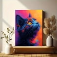 thumbnail image 6 of Qisvanset 12x16 Inch Framed Canvas Wall Art Pop Art Persian Cat Elegant Pet Portrait Ready To Hang Wall Decor, 6 of 8