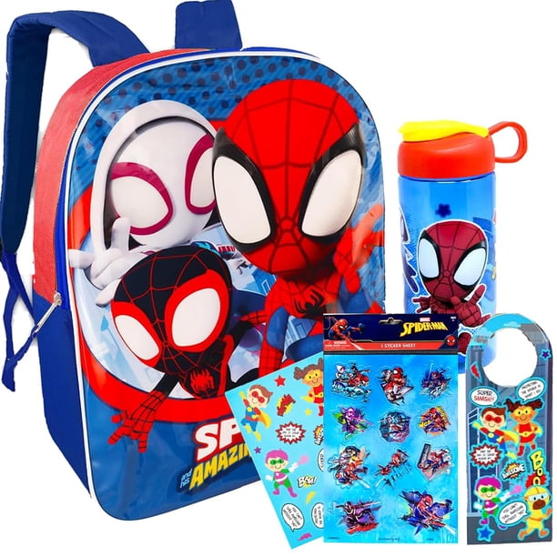 Mochila Marvel Spiderman para niños de 4 a 8 años con accesorios