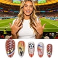 thumbnail image 6 of Kokovifyves 24Pcs France Football Flame Press on Nails Trendy Soccer Theme Fake Nails Daily Manicure Accessories, 6 of 9