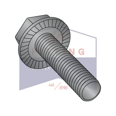 

10-32 x 1 Serrated Hex Flange Screws | Unslotted | Steel | Black Oxide (Quantity: 3000)