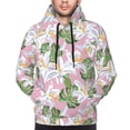 thumbnail image 2 of Bingfone Lilies Flowers Men's Drawstring Hoodie Long Sleeve Pocket Sweatshirts-Small, 2 of 6
