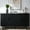 Black, variant on Accent Storage Cabinet With Waveform Doors, Adds Uniqueness 4 Fits Different Room Decor
