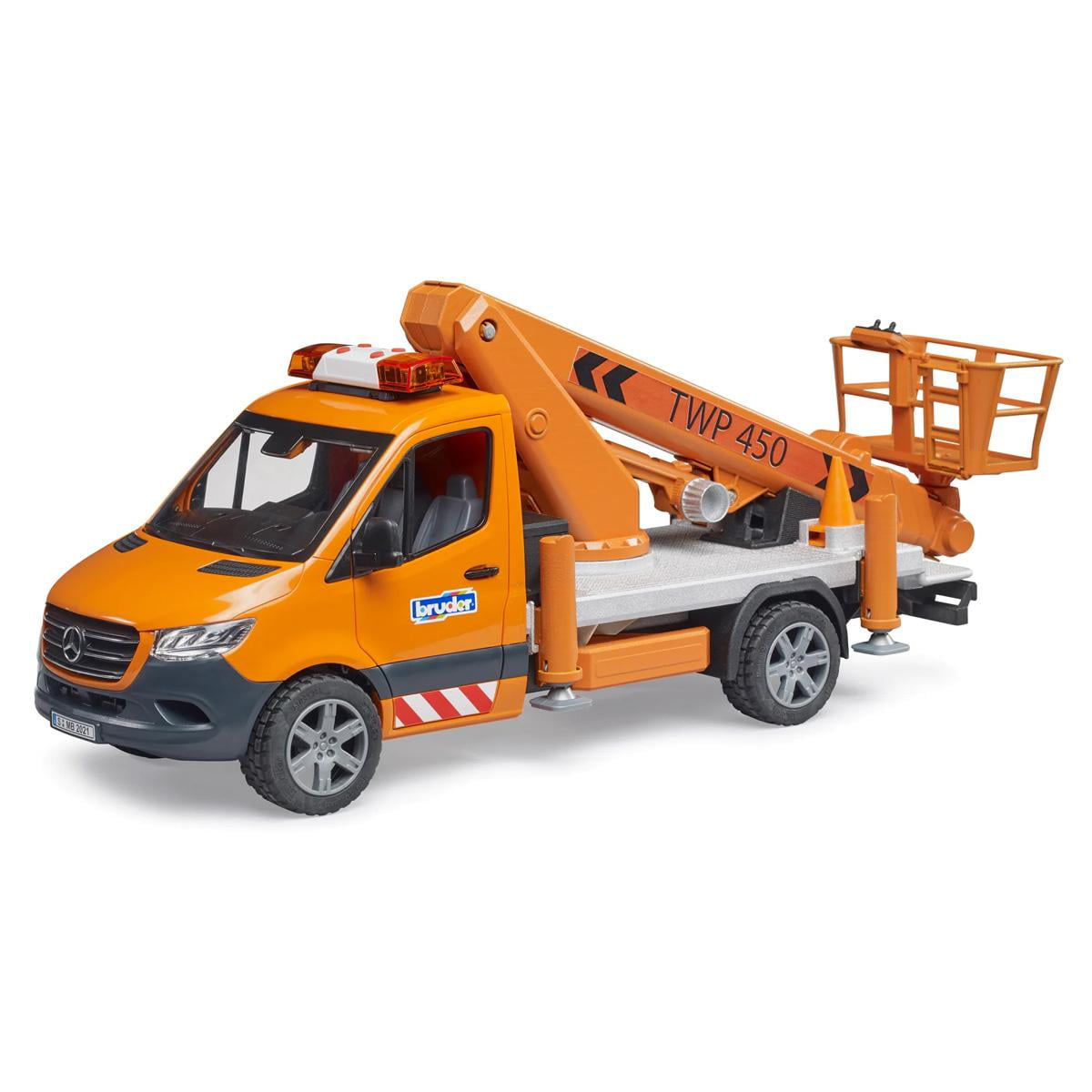 Bruder 1/16 Mercedes-Benz Sprinter Service Truck with Crane, Basket & Lights & Sounds 02679