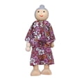 thumbnail image 5 of Kids Girls 6-Piece Wooden Family Dolls Playset With Movable Joints, Educational Toys For Children Dollhouse Pretend Play Gift, Natural Wood Safe Environmental, 5 of 9