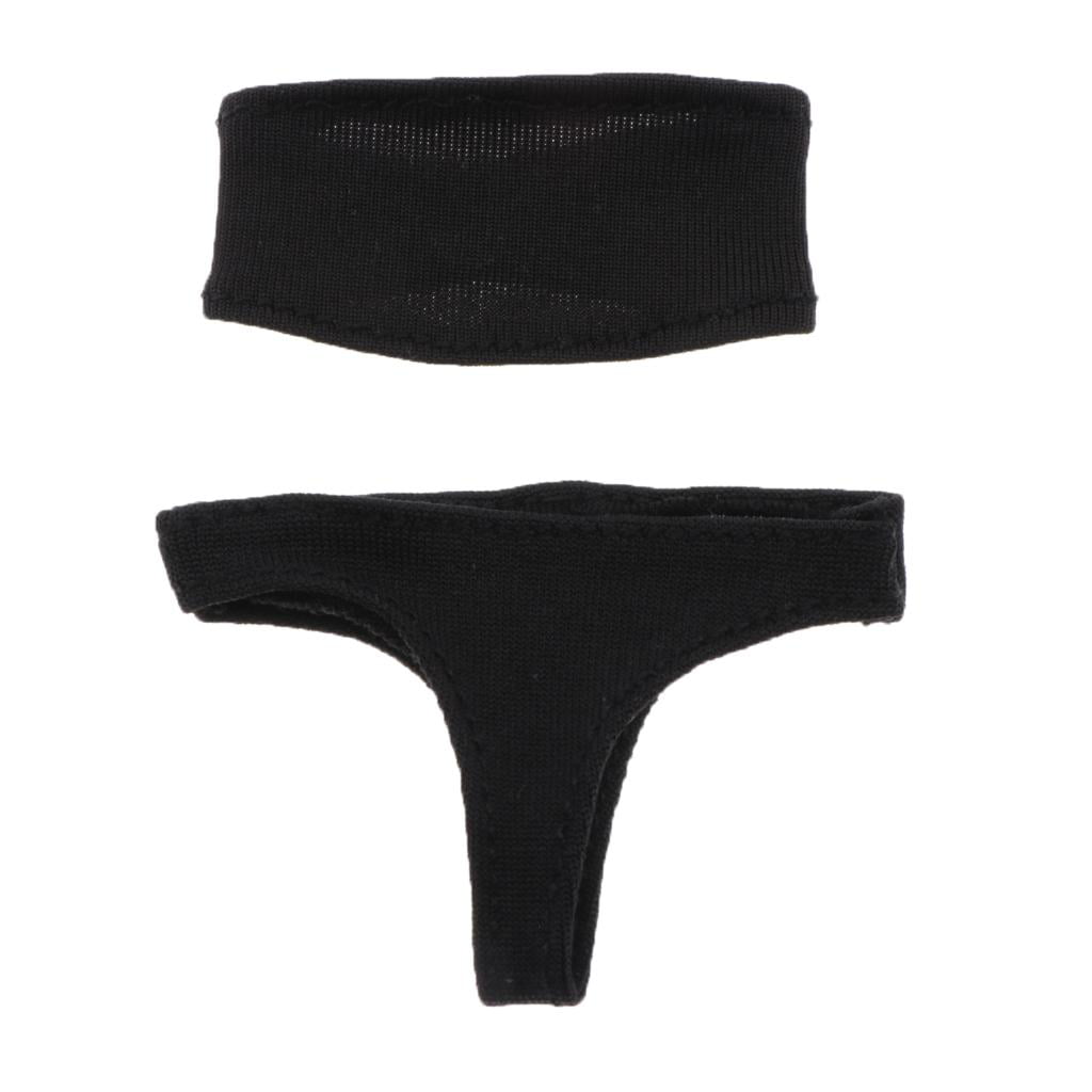 TC Figure Body Accs Black 1/6 Scale Women Brief Underwear Lingerie for 12in 