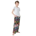 thumbnail image 4 of FORMRS Kids Pajama Pants with Pockets Size 9-10Y Boys Lounge Sleep Bottoms, Vibrant Flowers Pattern, 4 of 8