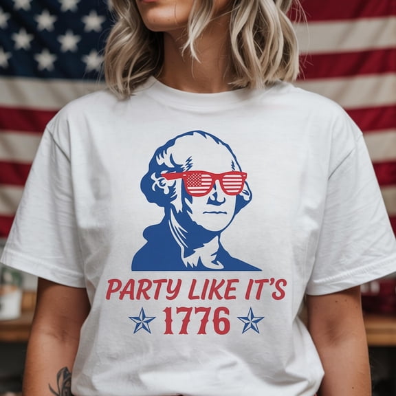 USA 250th Anniversary Shirt, George Washington Shirt, 4th of July Shirt, American Flag USA Shirt, Party Like It's 1776 Shirt