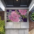 thumbnail image 2 of Midnight Garden Peacock Feathers Printed Outdoor Door Mat, design by Nicole Tamarin, 18"x30", 2 of 8