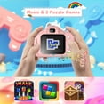 thumbnail image 3 of Gofunly Kids Camera, 1080P Toy Digital Video Camera, Toddler Cameras for Girls Age 3-12 Years Best Birthday/Festival Gifts,with 32GB SD Card and Silicone Cover - Pink, 3 of 8