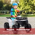 thumbnail image 5 of TROPOW 12V Ride On Toys for Boys,Kids Ride On ATV,4 Wheeler Electric Vehicle for Kids,Battery Powered Quad Toy Vehicle with Music,Horn,High Low Speeds,Led Lights,Electric Ride On Toy,White, 5 of 7