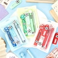 thumbnail image 4 of Football Themed Stationery Set 6-in-1 with Pens Tape Keychain for Students Sports Fans Gift,1PC,Green, 4 of 6