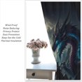 thumbnail image 4 of Dragon Phoenix Blackout Curtains Red Blue Sun Moon Thick Clouds Mythical Animal Fighting Window Treatments for Boys Kids Bedroom Living Room Kitchen 84" W X 84" L, 4 of 6