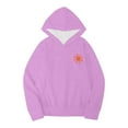thumbnail image 1 of MIASHUI Chandails en Molleton à Capuche pour Filles, Imprimé Petits Garçons, Manches Longues, Pull-Over, Violet, 6-7 Ans, 1 of 6