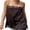 Brown, variant on Women Silk Lace Trim Cami Tops Y2k Spaghetti Strap Lace Tank Tops Stain Slip Long Top Silky Slip Dress Side Lace Undershirt Going Out Camisole