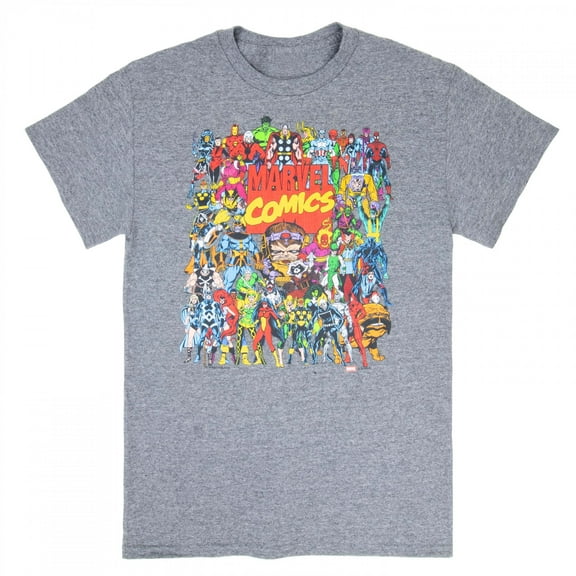 Marvel Comics Character Collage T-Shirt-XLarge